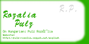 rozalia pulz business card